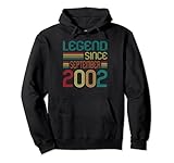 legend since september 2002 20th bday 20 years old retro felpa con cappuccio