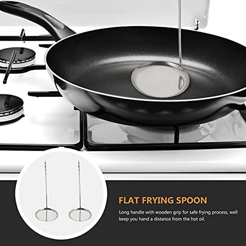 8 Pcs Colher de Skimmer Colher de Skimmer Gordos de Pote Quente Aço Inoxidável Fritar Molde Espátula