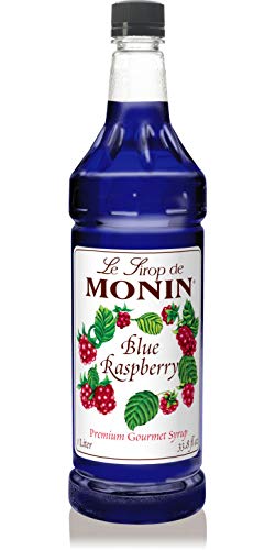 Monin - Blue Raspberry Syrup | Perfectly Sweet & Tart for Slushes, Cocktails and Sweet Treats (BPA Free Bottle, 33.8 fl oz)