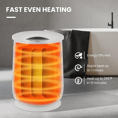 WELLHUT Towel Warmer 21L Bucket Towel Warmers for Bathroom, Luxury Spa Hot Towel Warmer, Towel Heater, Auto Shut Off & Fragrance Holder, Holds Two 40"X70" Oversized Towels, Bathrobes, Blankets - Image 3