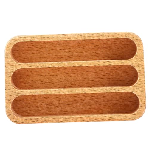 NUOLUX 木製名刺スタンド 大容量格カードホルダー 卓上用滑り止め底付き ビジネスカード収納 オフィス 店舗 クリニック対応