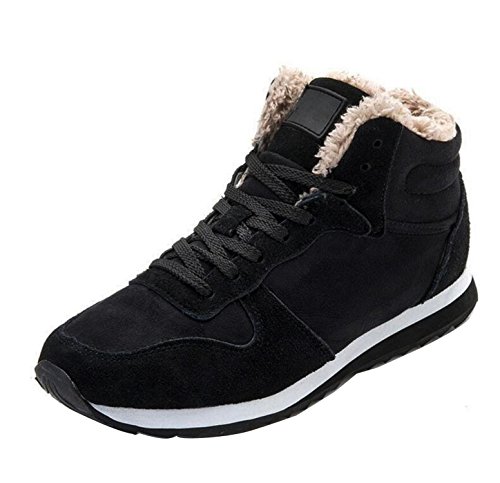 Chaussures d'hiver unisexes noires en pointure 38.5 avec doublure fourrure Gaorui