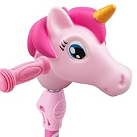 victob Kids Scooter Accessories Suit for T-Bar Handle Scooter/Bike/Bicycle, Unicorn Head for Scooter Decoration - Great Birthday Chirstmas Gift for Toddlers Girls