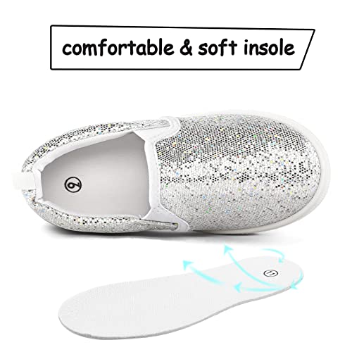 Image of K KomForme Toddler Sneakers for Girls Boys Slip On Canvas Walking Shoes | Lightweight, Comfortable