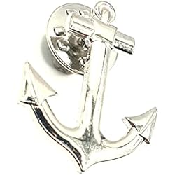 Insignia del Pin del esmalte del metal plateado del ancla de los, Metal
