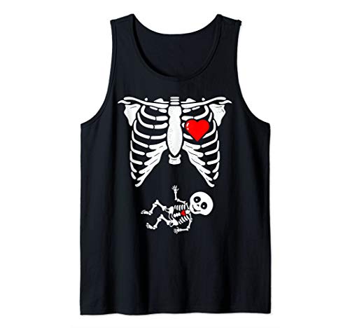 Schwangere Skeleton Shirt Baby X-Ray Halloween Pregnant Tank Top