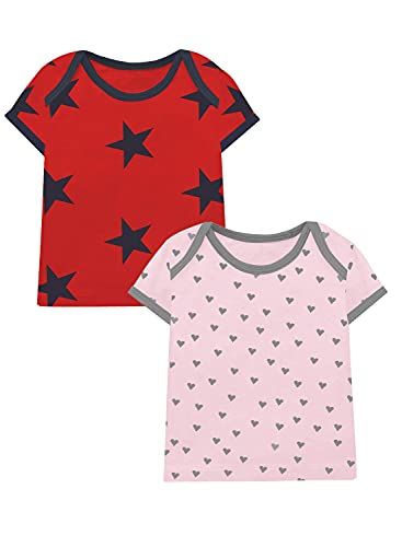 Image of A.T.U.N. (ALL THINGS UBER NICE) Unisex Kids Cotton Printed Regular T-Shirt (Pack of 2)