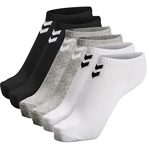 hummel hmlchevron 6-Pack Ankle Socken weissschwarzgrau, 45-48 Ohne Geschlecht