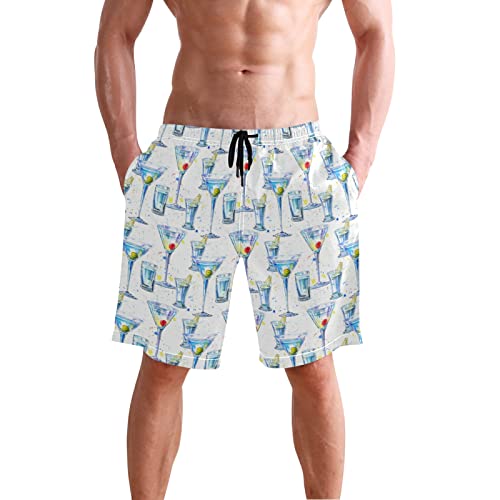 Men's Shorts Printed Swim Trunks Beach Board Shorts Swimsuit with Mesh Lining3