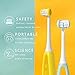 FOREVIVE 2 Pieces 3 Sided Toddler Toothbrush, Three Bristles for Kids Toothbrush, Autism Soft Bristles,Soft and Gentle for Complete Tooth and Gum Care (C2（Blue+Yellow） Kids)