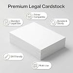 Acidea 100 Feuilles vierges 8.5 x 14 Livre blanc de Cardstock, 180gsm Mentions légales Cardstock papier d'impression pour certificat, impression de bureau, artisanat, menus, affiches