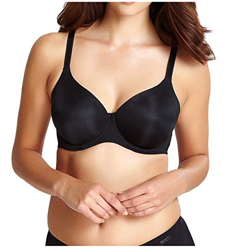 Panache Women's Porcelain Elan Underwire Smooth T-Shirt Bra | Black 32GG | Seamless Moulded Cups, Lightweight & Breathable