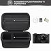 Supmay Kamera Fall für Canon PowerShot V1 - Vlog-Kamera, Speicherhalter Reisetasche mit Reißverschluss Mesh Tasche für Batteriepack, Ladekabel, USB-Karte, Schwarz