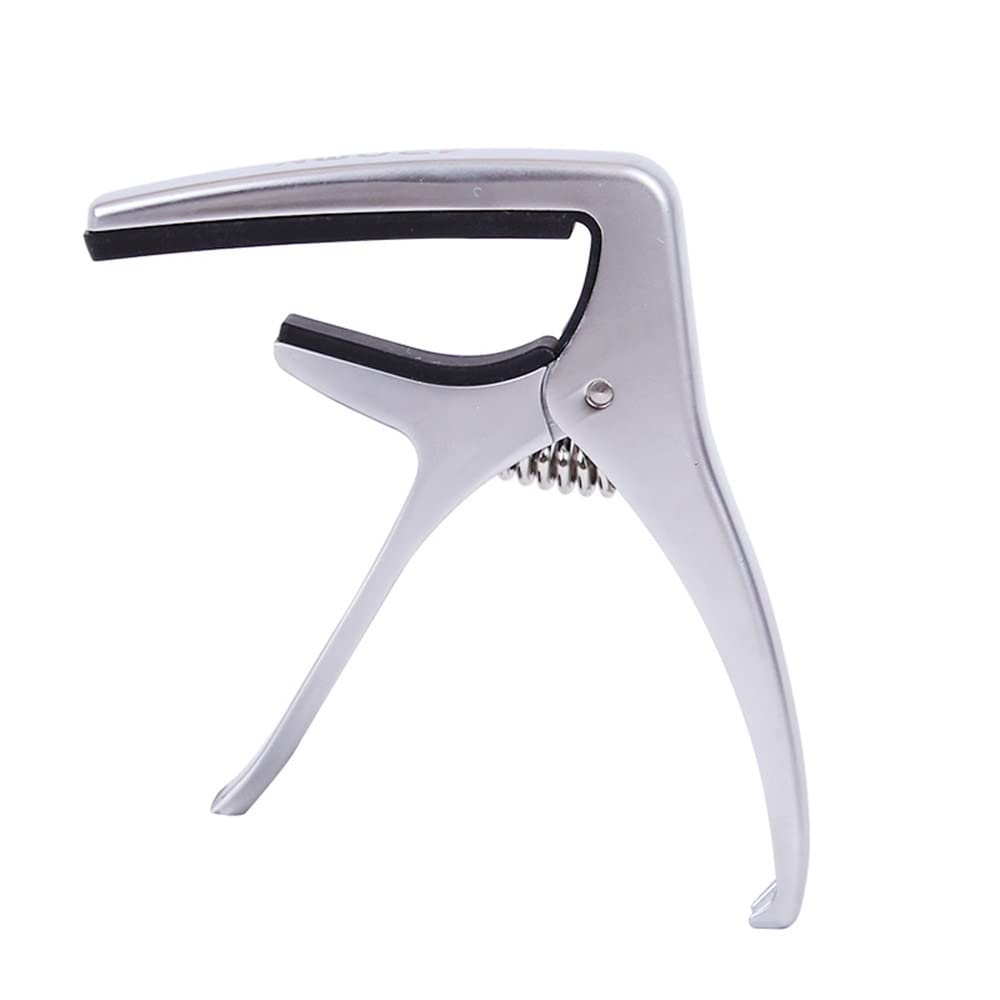 Home Musical Instrument Gitarre Kapodaster Gitarre Gitarre Kapodaster Metalllegierung Vielseitiger Gitarre Kapodaster mit Steg Pin Puller Gitarre Teile & Zubehör Silber 5,26 cm
