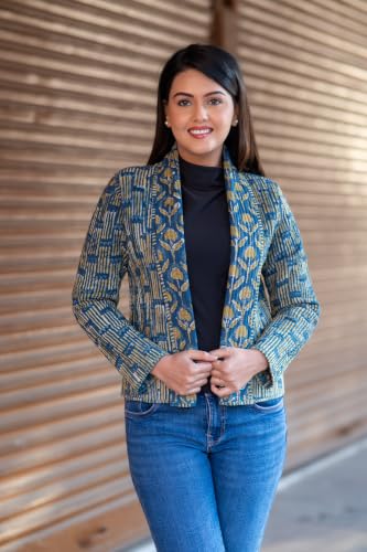 Image of Reversible Jacket for Women | Double Sided Quilted Jacket | Reversible Winter Jacket for Women | Stylish Ethnic Printed Jacket | Warm & Comfortable Casual Outerwear