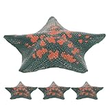 EXAOMBLE 海洋動物モデル ヒトデのリアルなPVC製置物 水槽装飾とビーチテーマのインテリア用シミュレーションヒトデ 4個セット