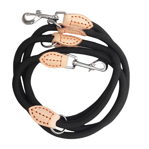 Hundeleine für Mittelgroße & Große Hunde, Multifunktionsleine Führleine für Hunde 2.1m Verstellbare mit 2 Karabiner, Robuste Nylon Dog Leash, Schleppleine Doppelleine für 2hunde (Schwarz, 1cm x 2.1m) Hundeleine für Mittelgroße & Große Hunde, Multifunktionsleine Führleine für Hunde 2.1m Verstellbare mit 2 Karabiner, Robuste Nylon Dog Leash, Schleppleine Doppelleine für 2hunde (Schwarz, 1cm x 2.1m)