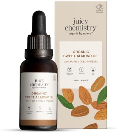 Juicy Chemistry - Certified Organic 100% Natural Carrier Oil w/Cold Pressed Sweet Almond for Radiant Skin (30ml)