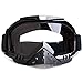Motorcycle Goggles, Motocross Goggles Grip For Helmet, Dmeixs Windproof Dustproof Anti Fog Helmet Goggles for ATV Off Road Racing with Cool Look Headwear, Clear Lens