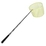 RESTCLOUD Bait Net and Fishing Landing Net with Telescoping Pole Handle Extends to 59 inches (Yellow)