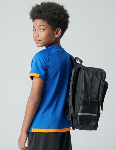 5 Pack Boys Athletic T Shirts, Youth Kids Dry Fit Short Sleeve Tees Performance Tops Activewear Clothing Bulk4