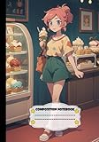 COMPOSITION NOTEBOOK: Ice Cream Shop Anime Girl Your Creative Notebook for Anime Lovers