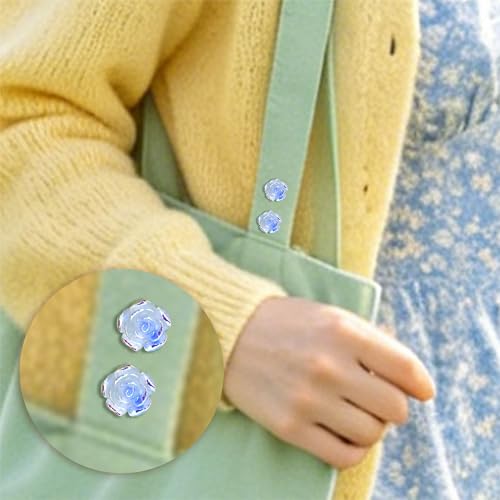 Image of 20 Pcs Enamel Rose Flowe Brooches Pins for Women Colorful Floral Brooch Flower Lapel Pin Badge Crafts Breastpin Jewelry Gift for Women Men Clothing Bags Backpacks Jackets Hat