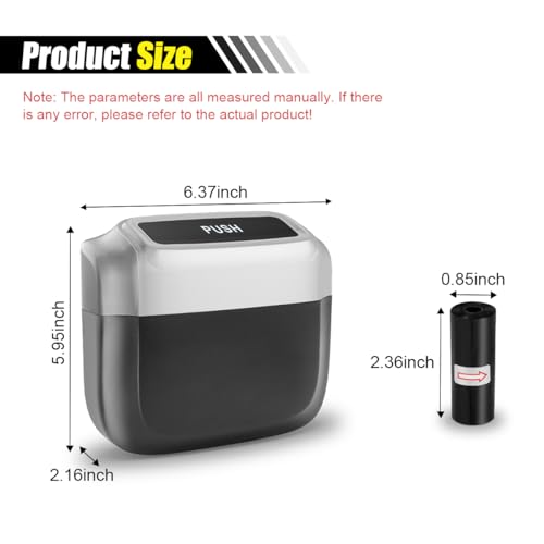 Image of Mini Car Trash Can with Lid, Leakproof & Waterproof Auto Dustbin Garbage Can with 30 Trash Bags, Car Organizer and Storage for Automotive Home Office Kitchen Bedroom (Silver, 1PCS)