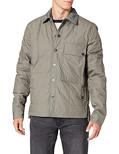 G-STAR RAW Men's Postino Quilted Overshirt, Verde