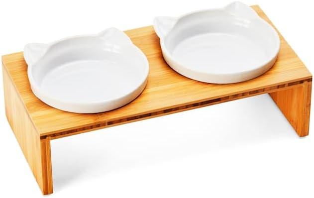 EveryYay by Petco Better Together Elevated Bamboo Diner for Cats 0.75 Cups