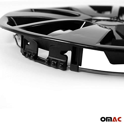 Omac Wheel Rim Covers, 15 Inches Hubcaps For Car, Suv, Truck, Abs Plastic, 4 Pieces Set, Black #TOP7
