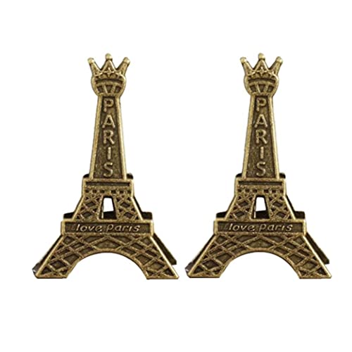 Feiangel エフェラルタワー メモクリップ メモホルダー メモスタンド カードスタンド カード立て 写真立て 画像立て ビンテージ フィス用品 文房具 カードホルダー 事務用品 アクセサリー 2個