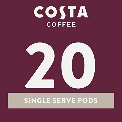 Costa Coffee Single Serve Pods Compatible with Keurig K-Cup Brewers Dark Roast, 20 count