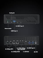 MINIS FORUM MS-01 S1390 Mini PC Intel Core i9-13900H (vPro Enterprise Support) 32Go DDR5 1TB SSD Mini Workstation 2X 10Gbps SFP+/2X 2.5G RJ45/2x USB4/HDIM/Support 3X M.2 2280/22110/U.2 SSD – Ansicht 7