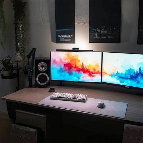 Image of Kado Dual Monitor 2-Pack 27-inch 2560x1440 Quad HD Computer Monitor 75Hz | HDMI Office Gaming Hybrid Desk Setup, VESA Wall Mount Arm Mount Built-in Speakers, Panoramic Display Multi-tasking