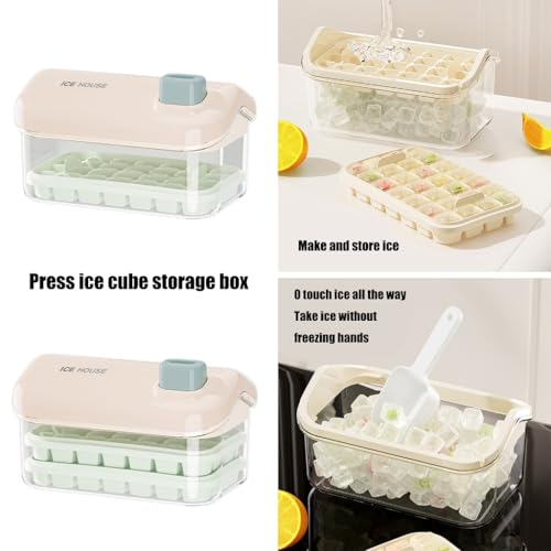 Molde para cubitos de hielo con contenedor blanco miniatura 2