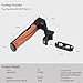 Leftfoto Top Handle Quick Release Handgrip with NATO Rail Kit,Wood & Metal Grip with NATO Clamp Compatible with Camera Cage Video Rig Anti-Off Designed