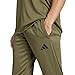 Adidas Mens Sereno Cut 3-Stripes Regular Slim Tapered Sportswear Pants, Olive Strata/Black, Large