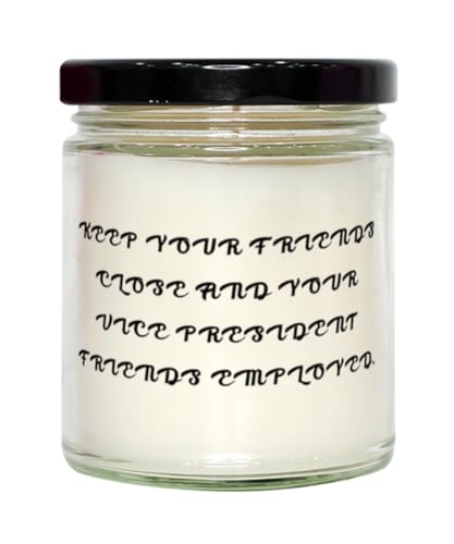 Generic Funny Vice President Scent Candle, Keep Your Friends Close and Your VICE, Present for Men Women, Nice Gifts from Colleagues, 9oz