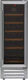 Russell Hobbs Freestanding or Integrated Large Beer, Drinks & Wine Cooler with Glass Door, 18 Bottle Capacity, Stainless Steel RHBI18WC1SS