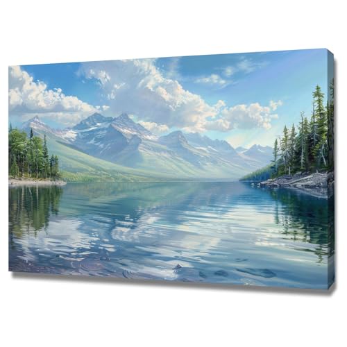 Impression sur toile haut de gamme paysage 70x100cm avec cadre de décoration murale moderne