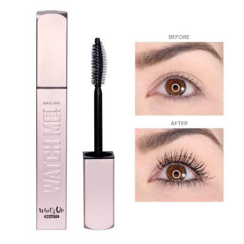 Image of Whats Up Beauty - Watch Me! Black Volumizing and Lengthening Mascara with Peptides + Vitamin B5 | Clean, Cruelty-Free, Sustainable | Made in Italy | Lash Care for Conditioning & Strength