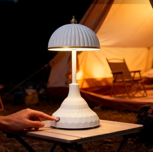 【新登場 & 3色モード】間接照明 おしゃれ テーブルランプ コードレス タッチ制御＆無段階調光 目に優しい北欧風デザイン バー キャンプ 常夜灯 枕元用に最適 卒業祝い 誕生日プレゼント (ホワイト)