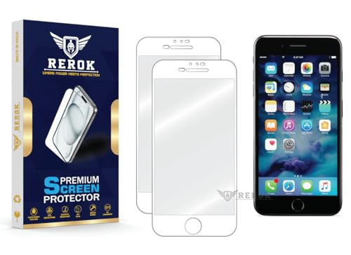 Image of Military-Grade Tempered Glass Screen Protector for iPhone 7 Plus [Pack of 2] | HD Clear, Edge-to-Edge Coverage, Scratch Resistant, Case Friendly with Easy Installation Kit(WHITE)
