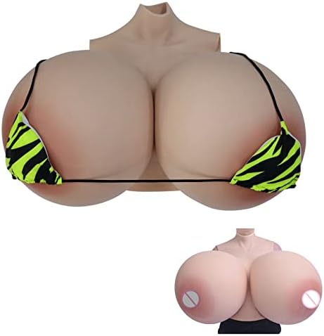 Silicone Breast Form Fake Boobs Crossdressing Apparel Male to Female, Huge Silicone Breastplate ZZZ Cup for Transgender Drag Queen