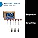 TRQ Ignition Kit Ignition Coil Spark Plugs Compatible with 09-19 Audi 11-18 Porsche 14-15 Volkswagen