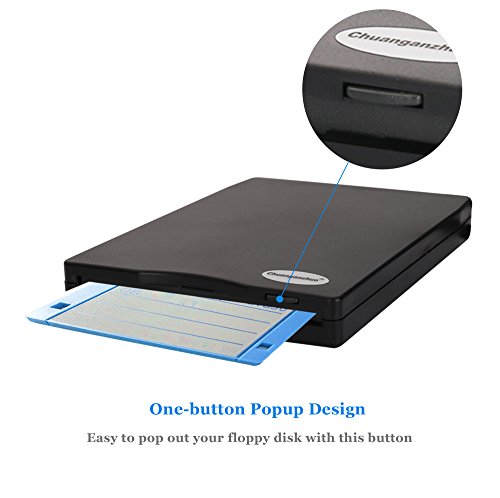 Chuanganzhuo 3.5" Usb Floppy Disk Drive External Portable 1.44 Mb Fdd For Pc Windows 2000/Xp/Vista/Windows 7/8 +Dustproof Scratch-Resistant External Bag Case,No External Driver,Plug And Play #TOP6
