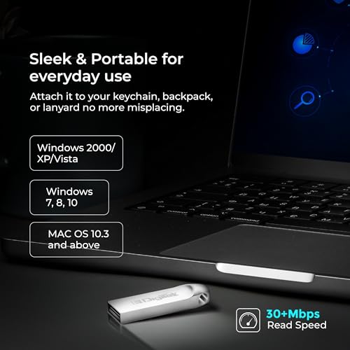 Image of Digitek (Dud 16GB 2.0V) 16GB USB 2.0 U Disk Flash Drive, High Speed Read & Write Pen Drive, Magnetic, X-Ray & Temperature Resistant, Compatible with Windows & Mac OS