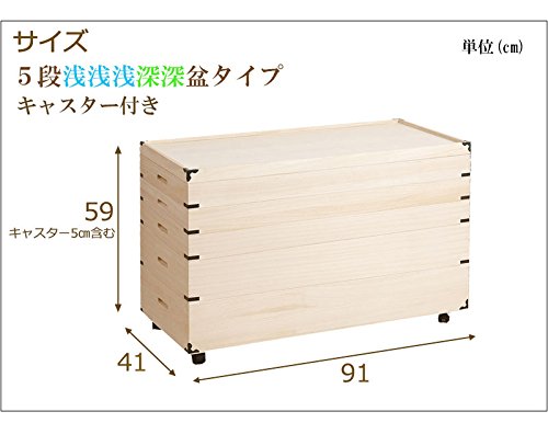 桐箱　着物箱　収納ケース　5セット Amazon｜桐衣装ケース 5段 高さ59 桐収納 桐ケース 隅金具付