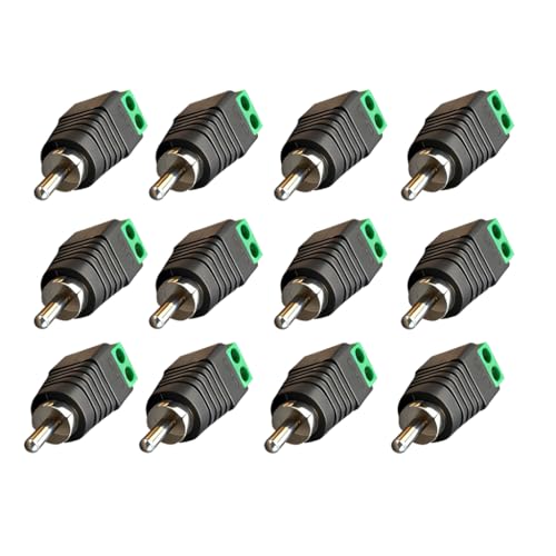 Adaptateur RCA mâle lot de 12 connecteurs audio vidéo pour rallonge de câble